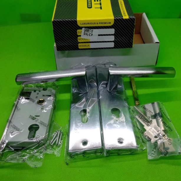 KUNCI PINTU MEDIUM RUMAH SET SIAP PAKAI TERSEDIA 2 MODEL/GAGANG KUNCI PINTU/HANDLE HANDEL KUNCI PINTU RUMAH BERKUALITAS