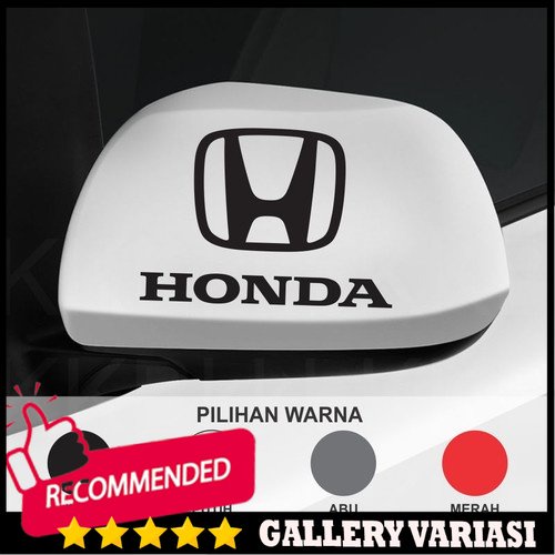 Cutting Sticker Mobil Merek Honda Logo Stiker Sticker Spion Mobil - Hitam