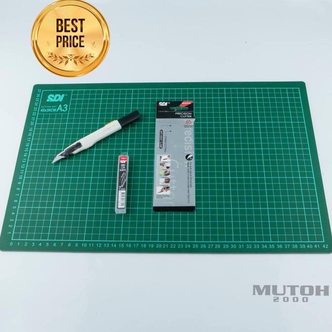 

BEST SELLER CUTTING MAT SDI A3 + INGENUITY PRECISION CUTTER 0443C + REFILL 1361 ORIGINAL