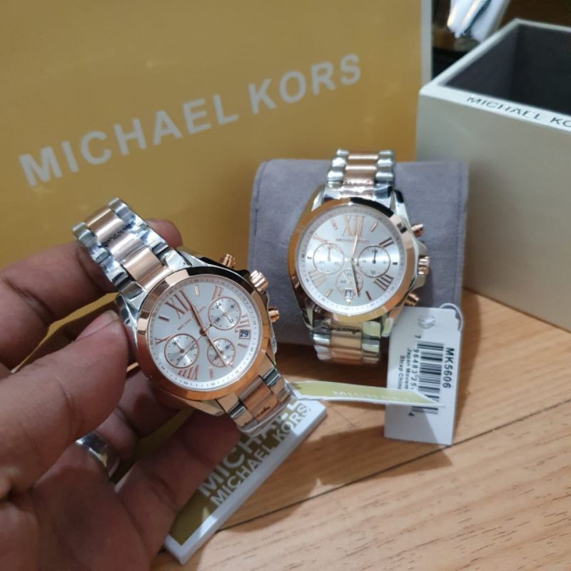 Jam Tangan Pria Wanita Couple MK5606 & MK5799 Original Crono Taggal Aktif Full Stainless Stell