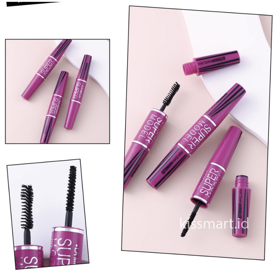 Maskara 2 in 1 Double Mascara Side Slender Natural Roots Lentik Rapi LA111