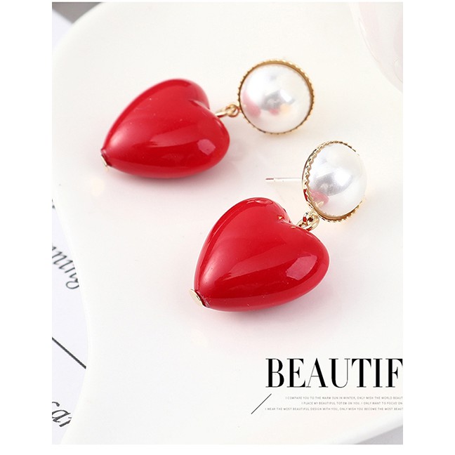 LRC Anting Tusuk Fashion Silver Plated Gold Circle Cutout Earrings Y62320