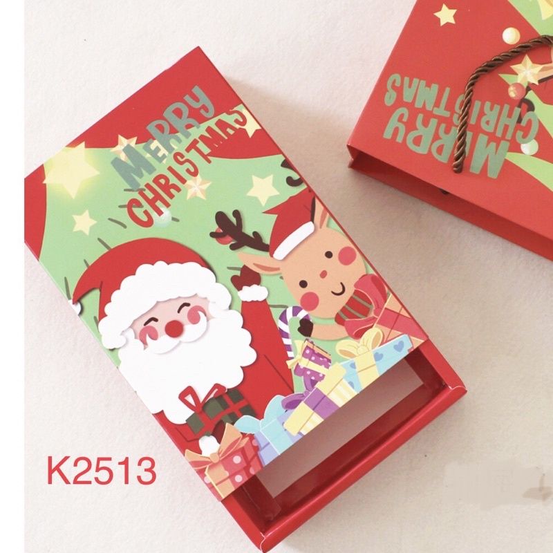 

K2513 Kotak hadiah + Paper Bag Dus kue Natal Christmas Gift Box