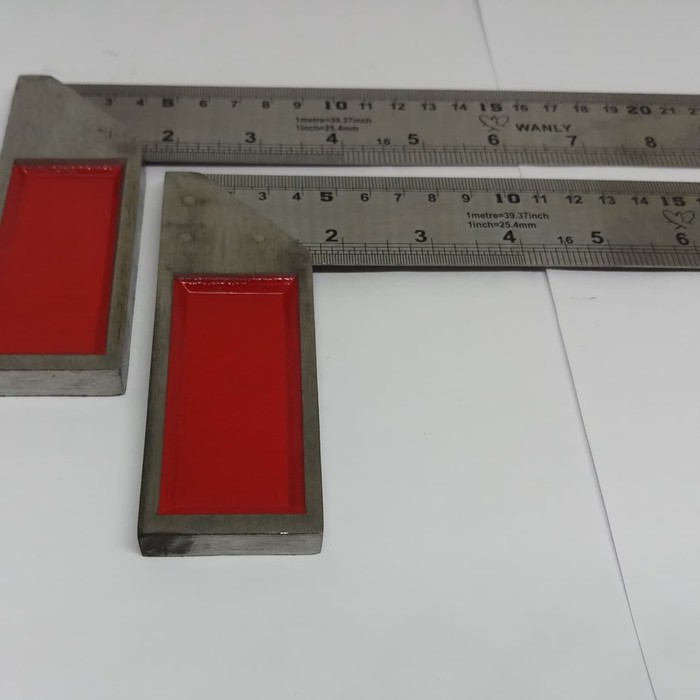 Siku Meter Penggaris Siku Tukang Besi Angle Square Steel tebal 12 inci