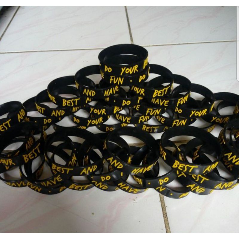 gelang karet rubber custom gelang partai