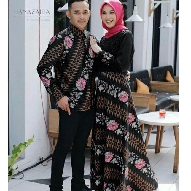 Baju Couple Muslimah Pria Wanita Batik Sutra High Premium Quality