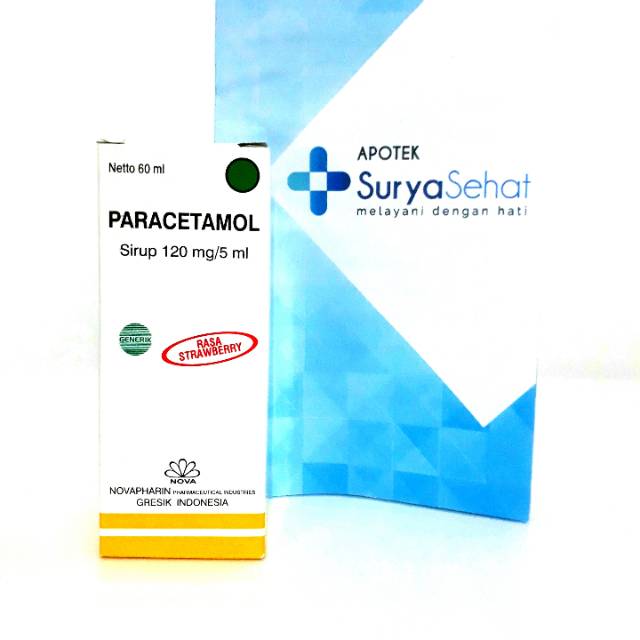 Paracetamol Sirup 60ml Novapharin rasa Strawberry