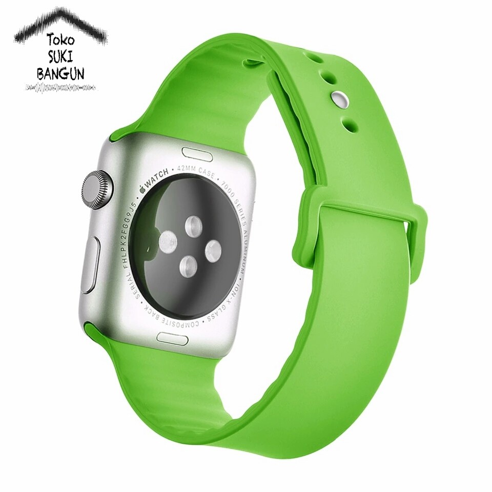 Strap Apple Watch Series 7 6 5 4 3 2 1 41mm 40mm 38mm TALI JAM NEW MODEL Rubber Silicone Sport