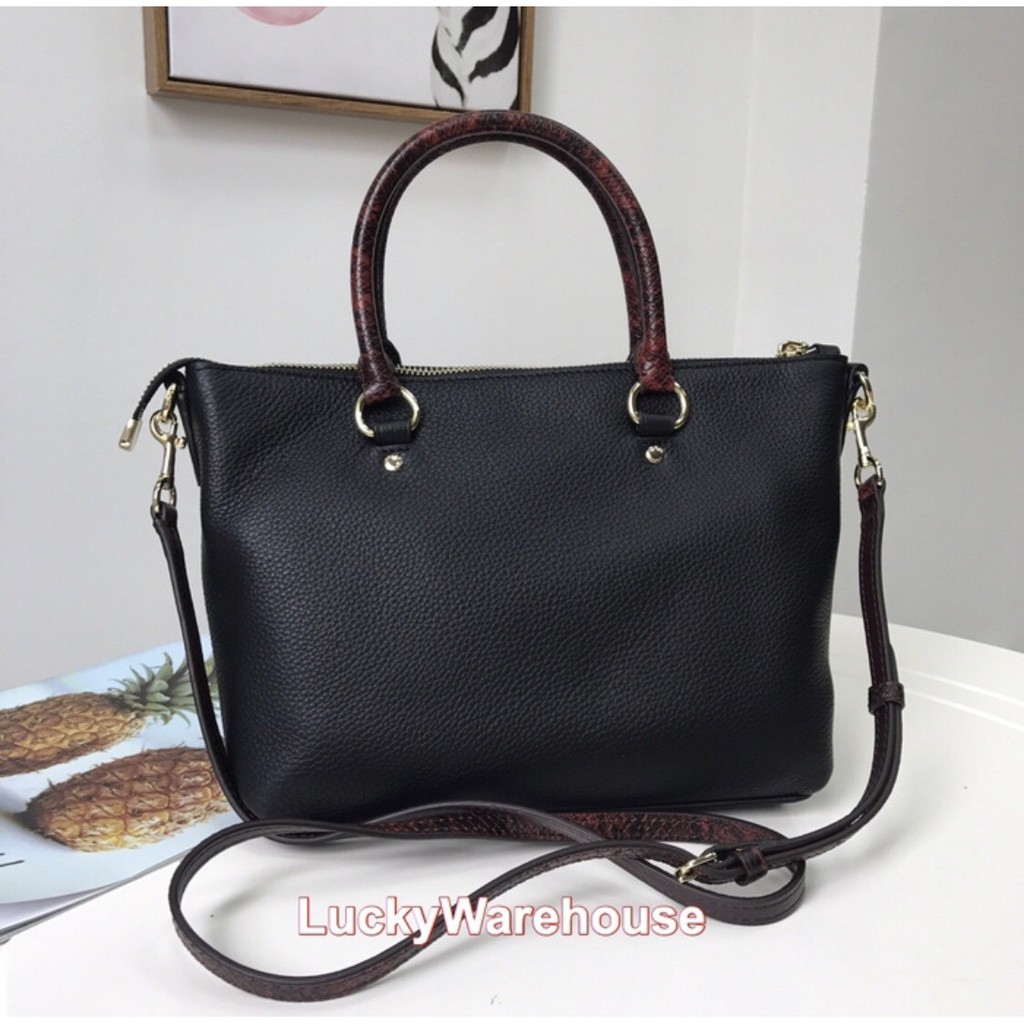 Coach Signature Exotic Mini Emma Satchel Brown - Ori 100%