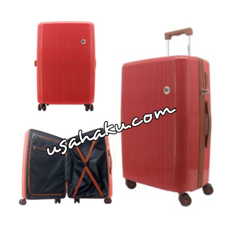 Koper Luggo, Double Zipper, Size. 24inch, Hardcase, Roda 360°, TSA Lock, Ukuran. 44.5x10x67cm