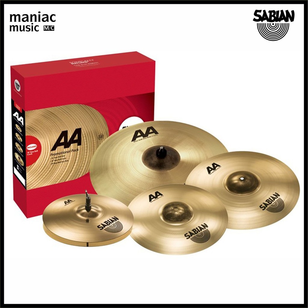 Sabian 25005 - Paket Cymbal. AA Performance Set. Hihat. Crash. Ride