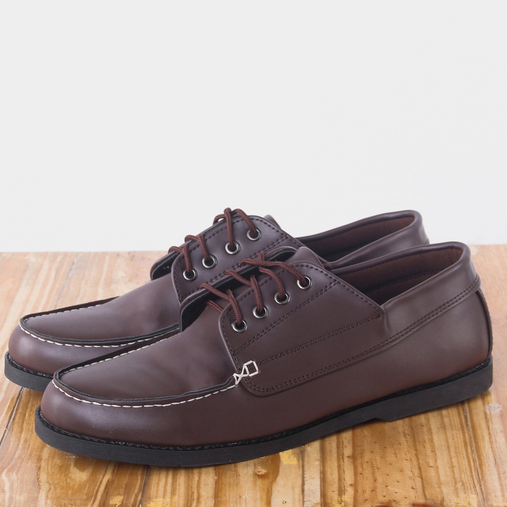 BENOA BROWN |FORIND x Footure| Sepatu Derby Santai Kasual Kerja Kantor Kuliah Pria/Cowok - Laces