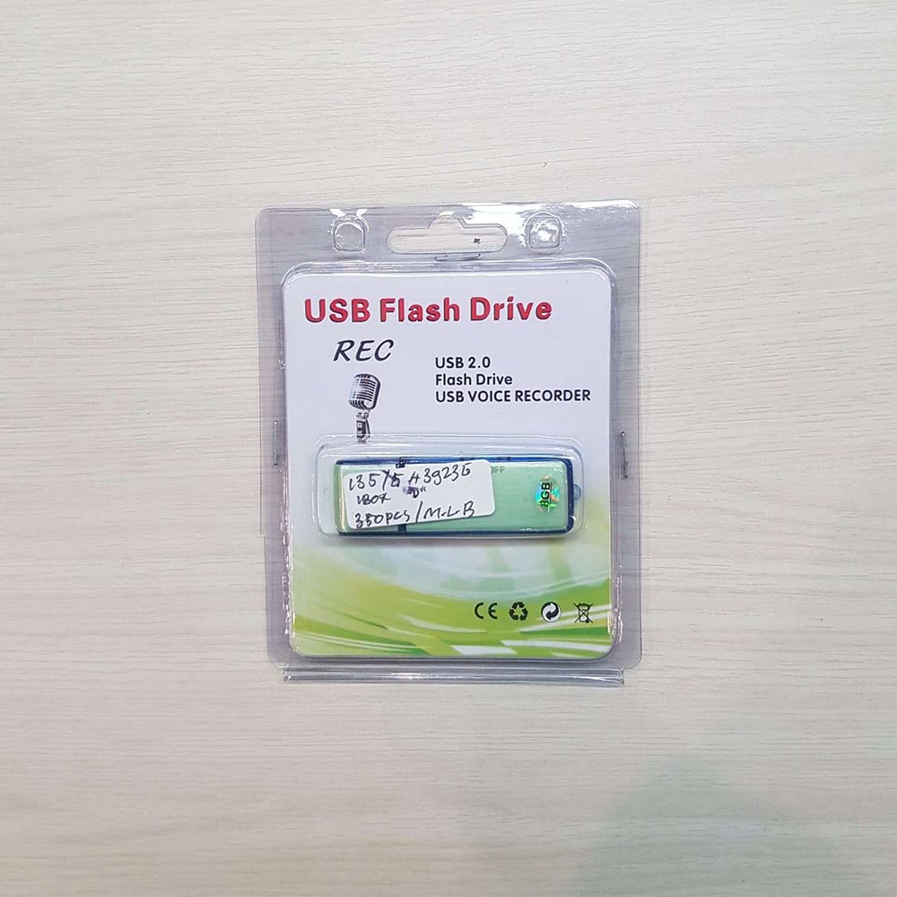 USB Flashdrive Sound Voice Recorder / Flashdisk Perekam Suara - 8GB - White/Blue