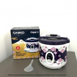 TERBARU Niko Magic Com 3in1 / Rice Cooker 1.2 Liter Oishi Batik (Tutup Kaca) ORI