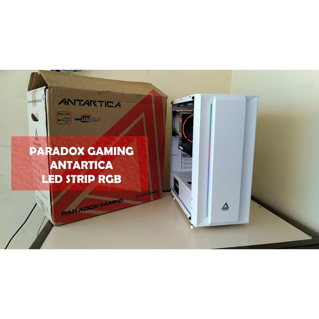 Casing Komputer Gaming Paradox Antartica Include 3Fan RGB - PC Case Antartica ATX