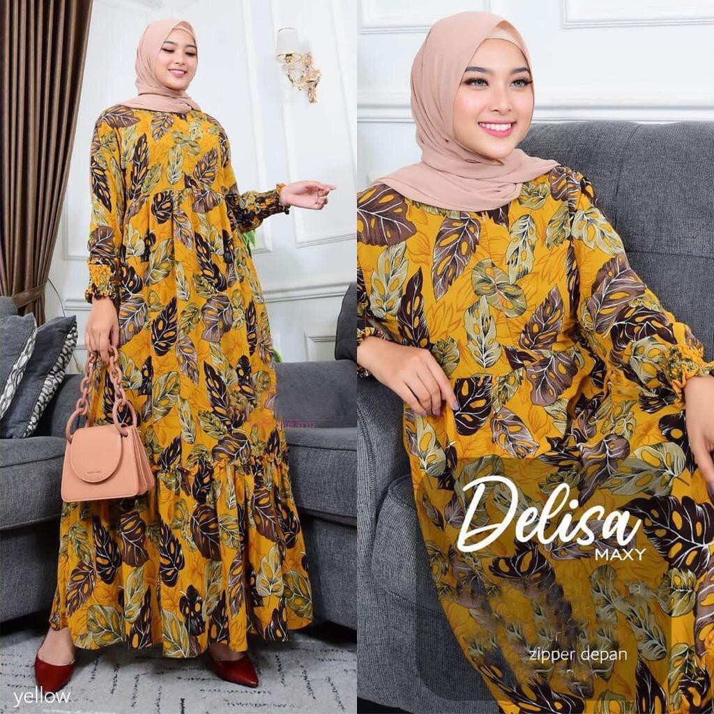 DELISA MAXY GAMIS MATT HYGETMOTIF JANDA BOLONG JUMBO GAMIS MUSLIM