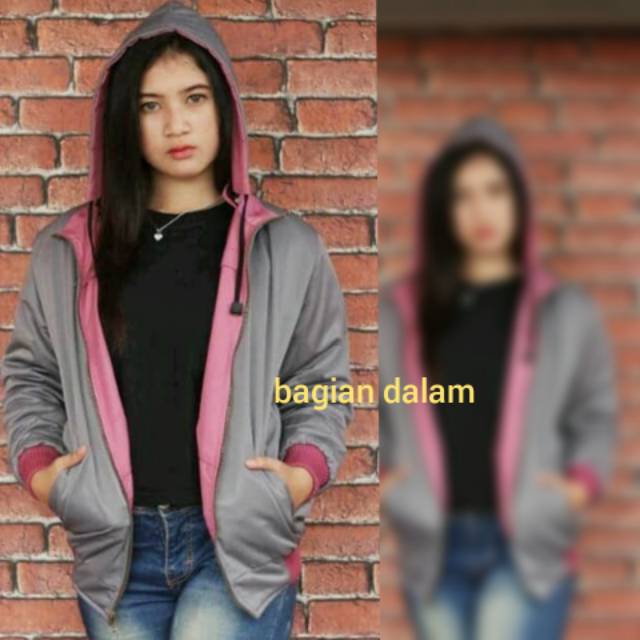 JAKET BB CEWEK (bolak balik)jaketgaul,jaketmotor