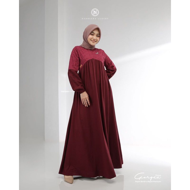 GAMIS TERBARUCODGEORGEA DRESS BY NADHEERA LUXURY ORIGINAL