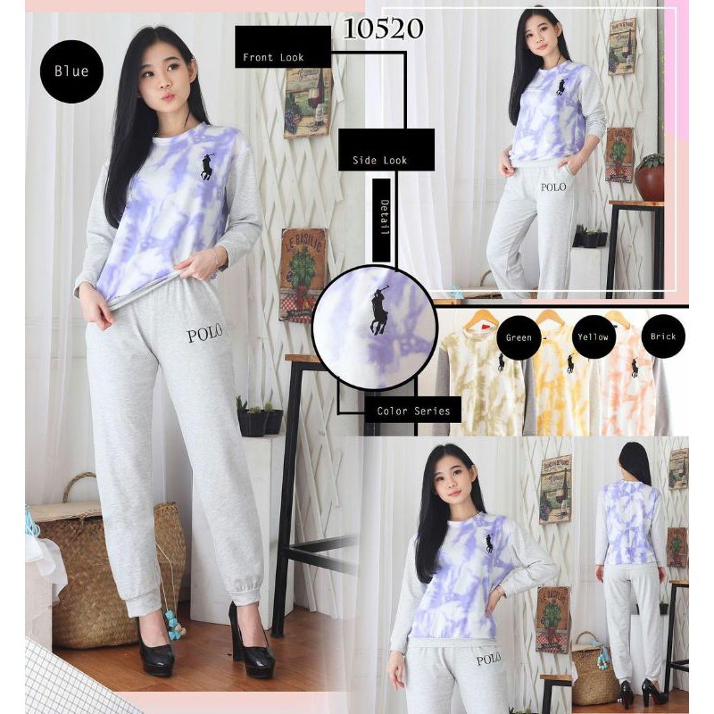 ONE SET TIE DYE POLO / ONE SET / SET / BAJU TIE DYE LENGAN PANJANG / TIE DYE / KAOS TIE DYE /