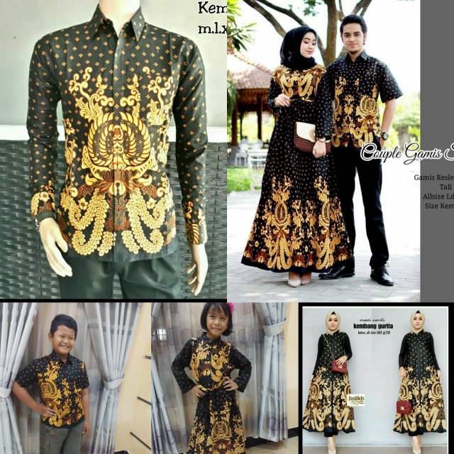 Batik set keluarga jumbo syari muslim