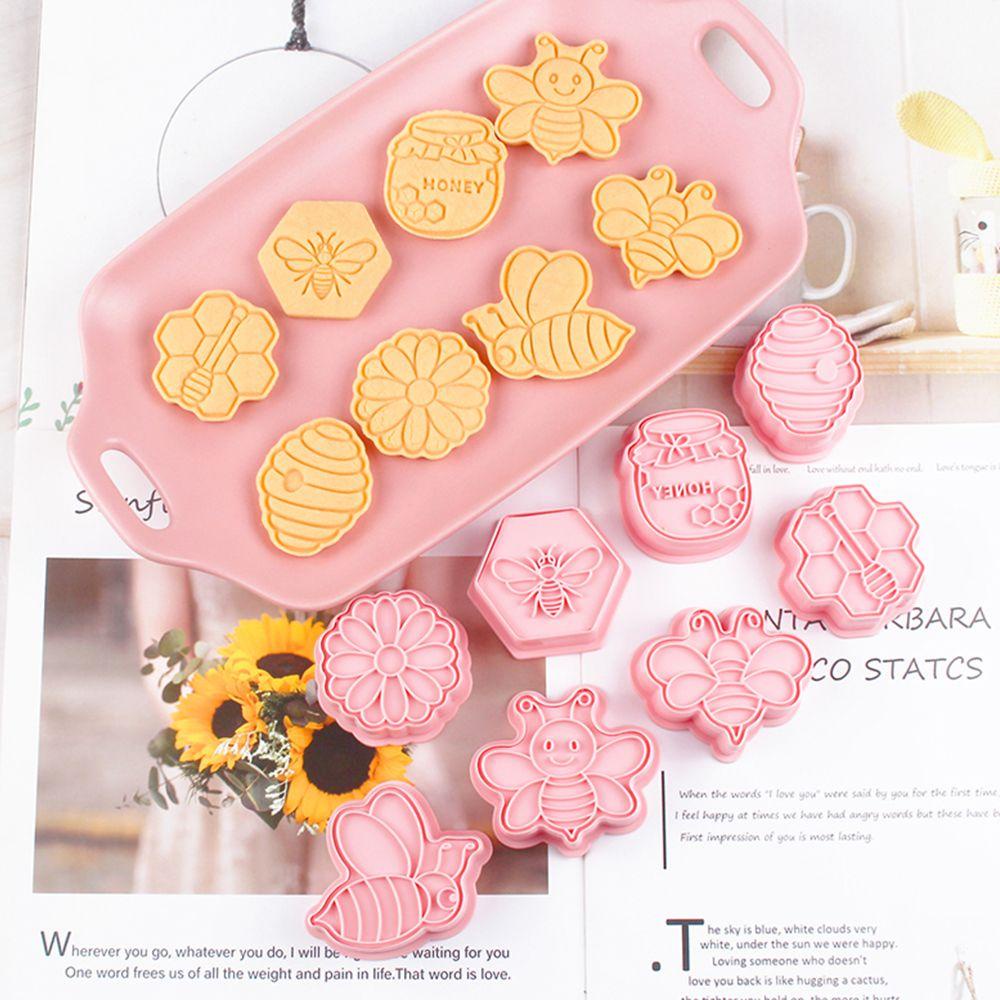 Suyo 8pcs / set Cetakan Kue / Biskuit / Madu 3D DIY