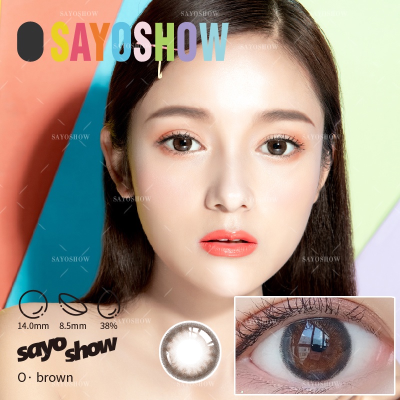 SAYOSHOW 1 PCS/SEBELAH MATA ( HANYA 1 PCS ) - Softlens O Seri Normal, Minus 1.00 S/D 8.00 (14 mm)