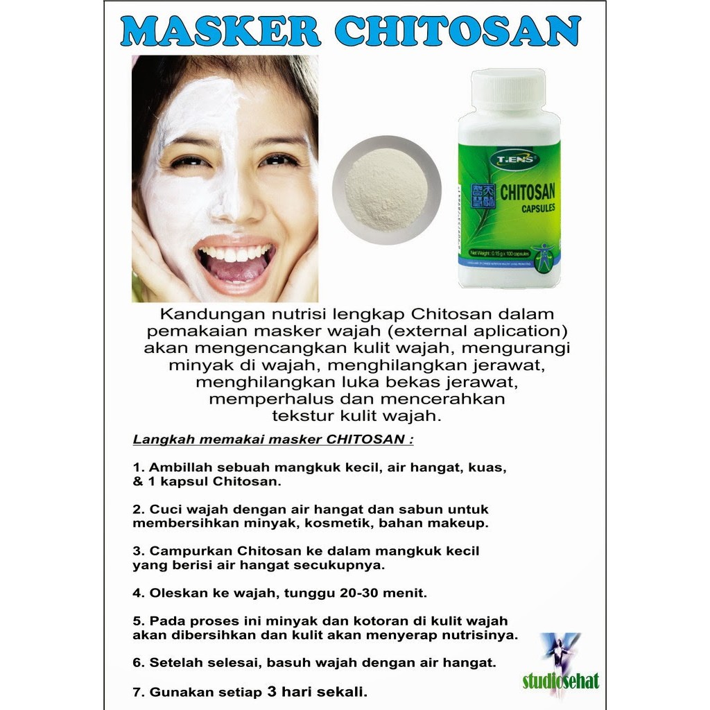 Chitosan Kapsul Tiens Masker Kulit Wajah Berminyak Dan Mengatasi