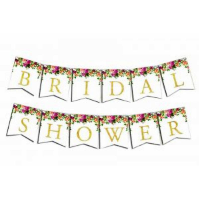 BANNER BRIDAL SHOWER / BUNTING FLAG BRIDAL SHOWER / TULISAN BRIDAL SHOWER / BRIDAL SHOWER