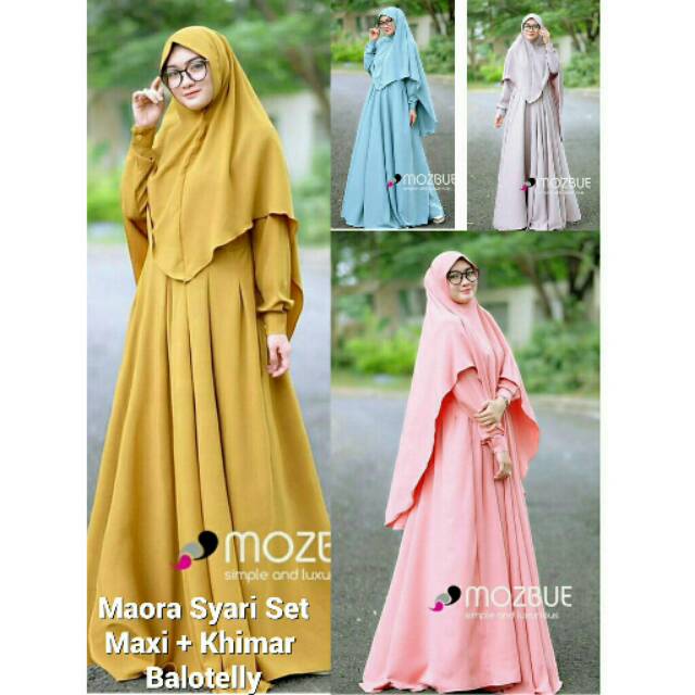 Gamis muslim Maora syar'i gamis plus hijab