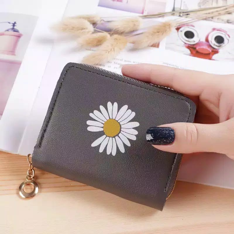 (FY) COD Dompet Import dompet Wanita Dompet Koin/kartu Dompet Wanita mini murah Motif Bunga Daisy