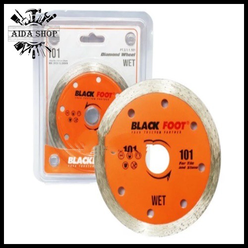 Diamond Wheel WET 4 Inch BLACKFOOT Mata Potong Keramik Basah Pisau Gerinda Kramik Granit Batu Pemoto