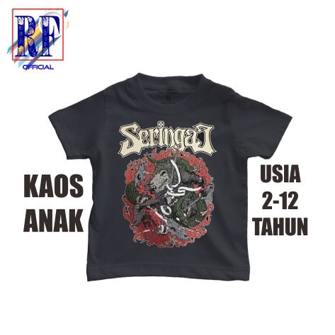 KAOS ANAK BAND SERINGAI  BAJU BAND METAL ROCK T-SHIRT VINTAGE KAOS KIDS TEE OOTD UNISEX PAKAIAN FASH