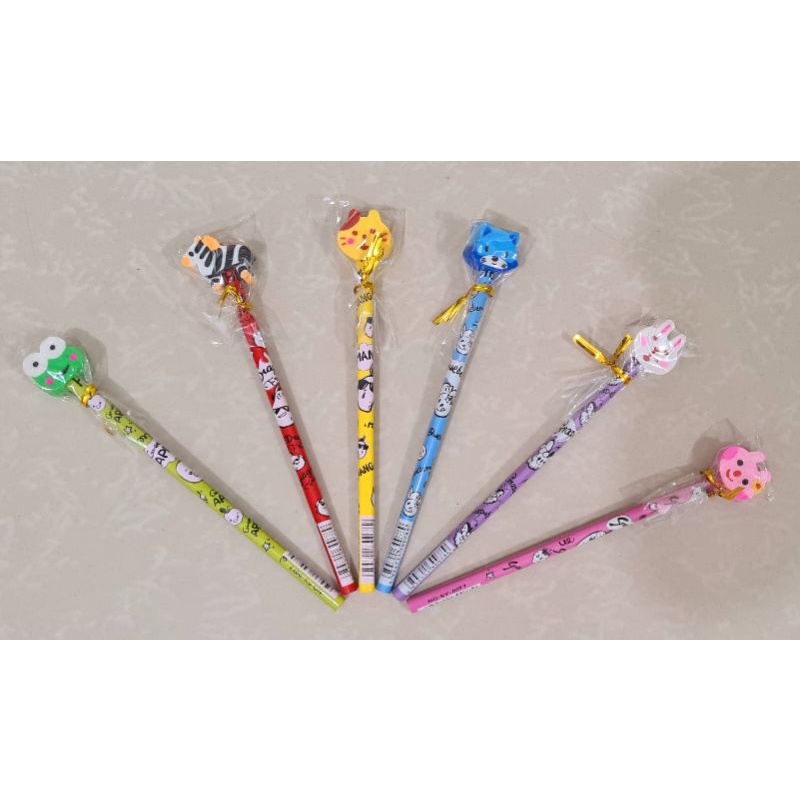 

Pensil cartoon dengan penghapus