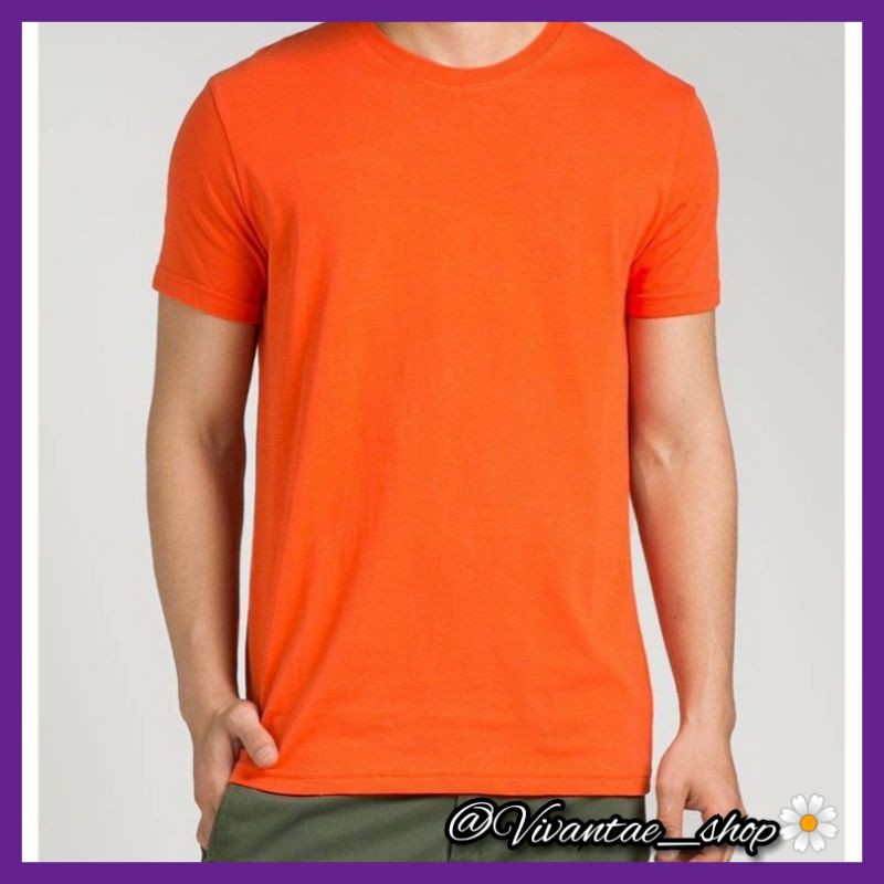 Jual ORANGE BATA PENDEK KAOS POLOS ORENS KATUN COMBED 30S S-M-L-XL-XXL ...