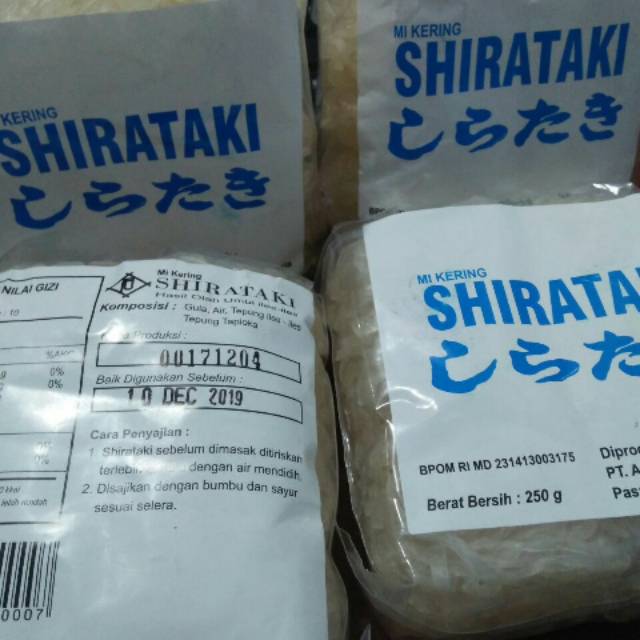 

Mie kering shirataki