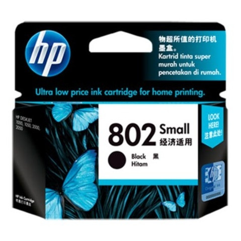 

T6Etfe4E Hp 802 Small Original Black Ink Catridge Hitam Kecil Printer 1510 2050 E57Dtgfe