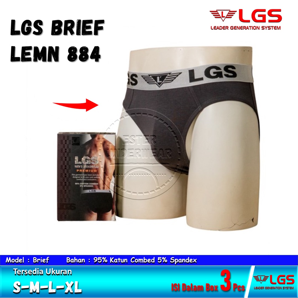 Celana Dalam LGS 884 ISI 3PCS|BRIEF LGS PREMIUM