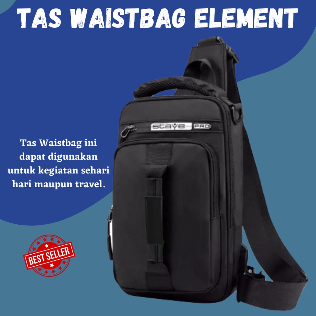 TAS WAISTBAG ELEMENT/ TAS SELEMPANG PRIA / TAS RANSEL PRIA