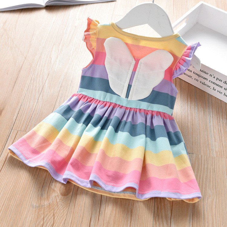 CHUBBI 57 Dress Kaos Anak Perempuan Rainbow Wing