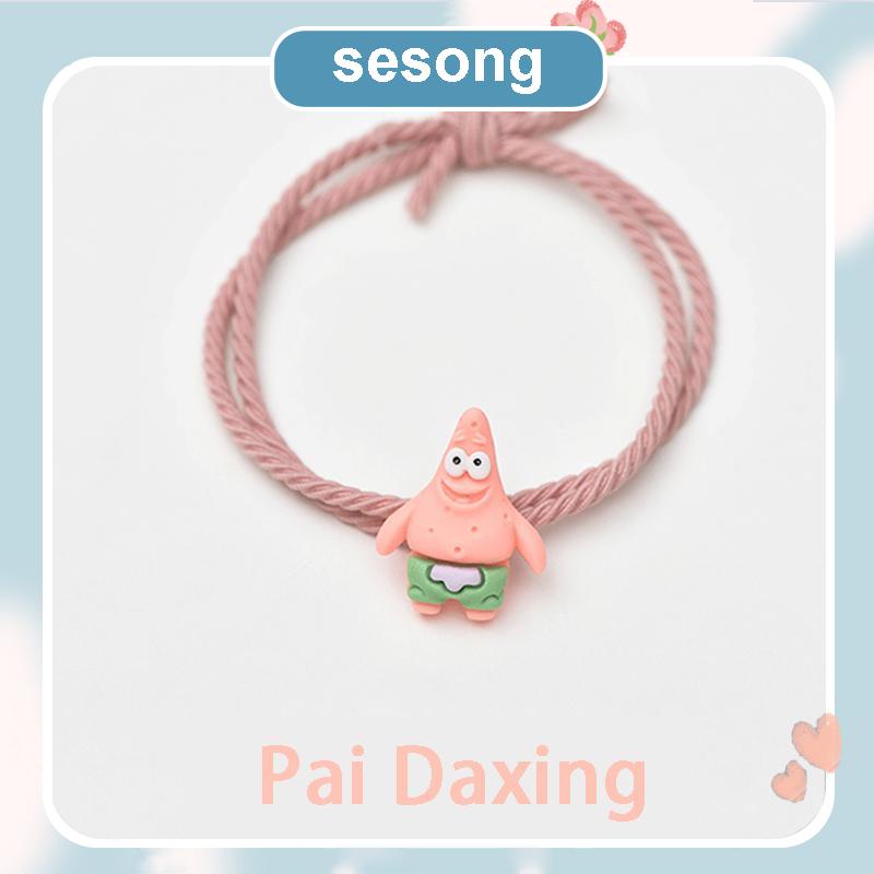 2 Pcs/set Lucu Kartun Magnet Menarik Pecinta Gelang Ikat Rambut Penggunaan Ganda Tali Rambut Hiasan 