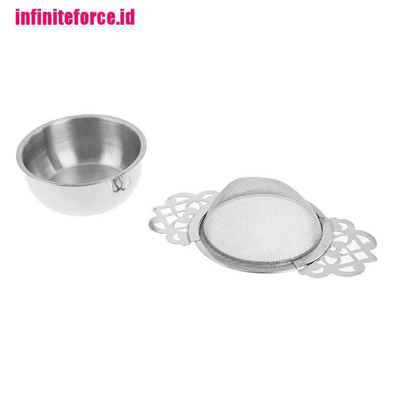 1pc Filter Infuser Penyaring Daun Teh Dengan Model Ujung Ganda Dan Bahan Stainless Steel