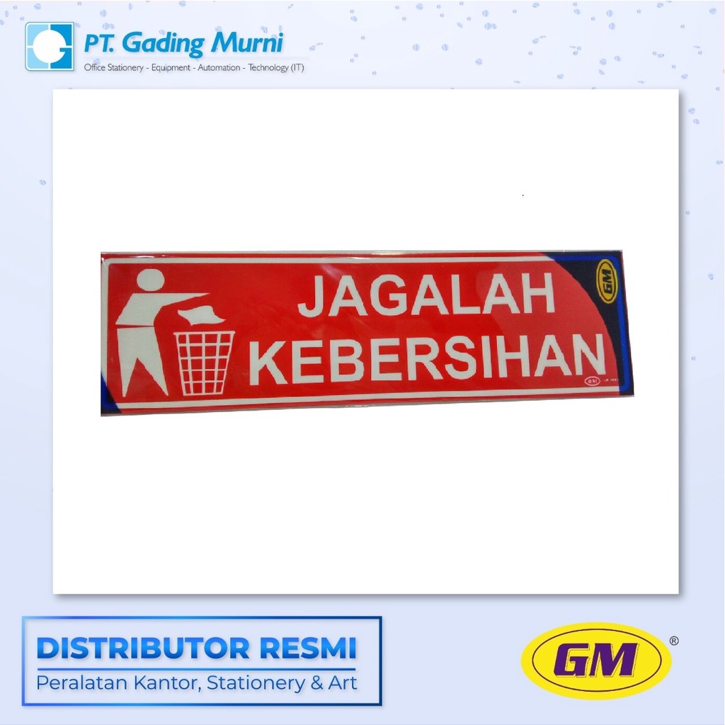

GM LABEL BESAR LB 402 WARNA JAGALAH KEBERSIHAN
