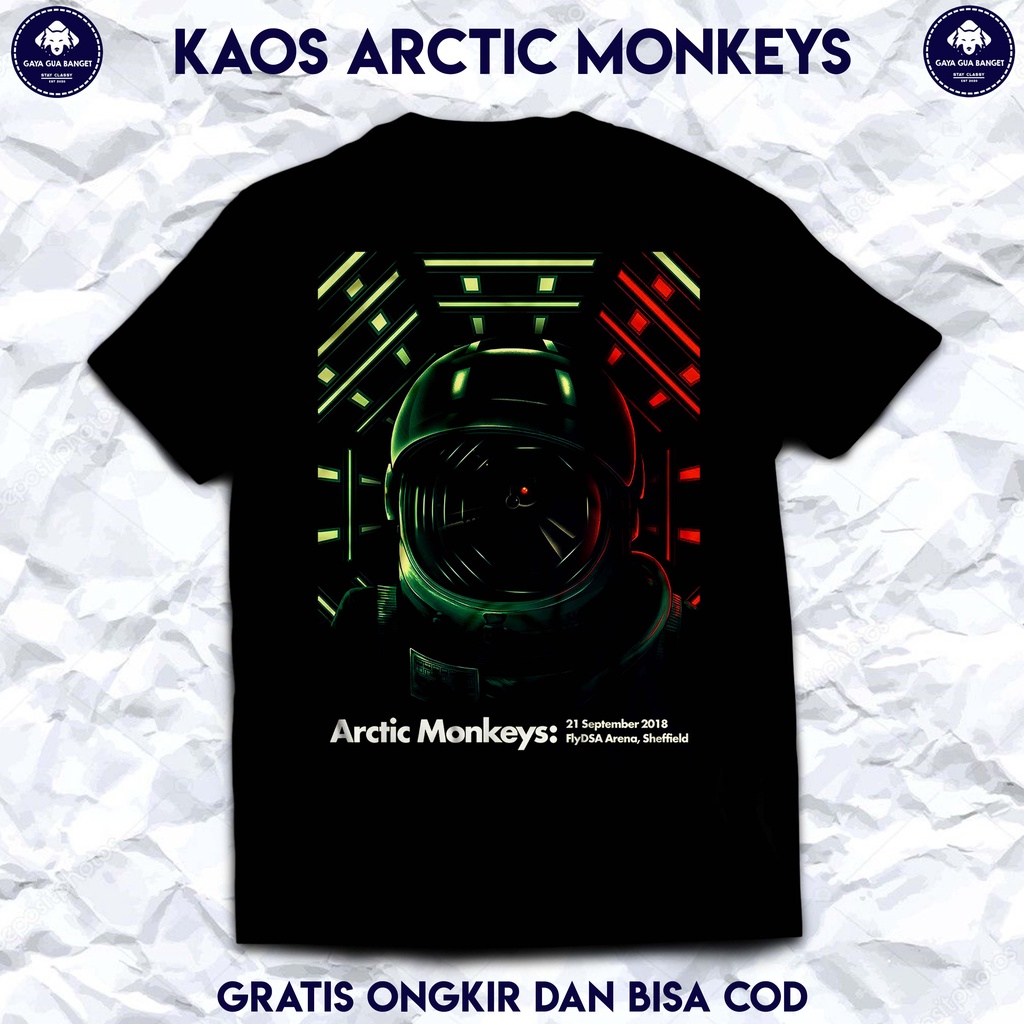 Arctic Monkeys Kaos Band Pria dan Wanita. Arctic Monkeys Kaos Band Rock Original.