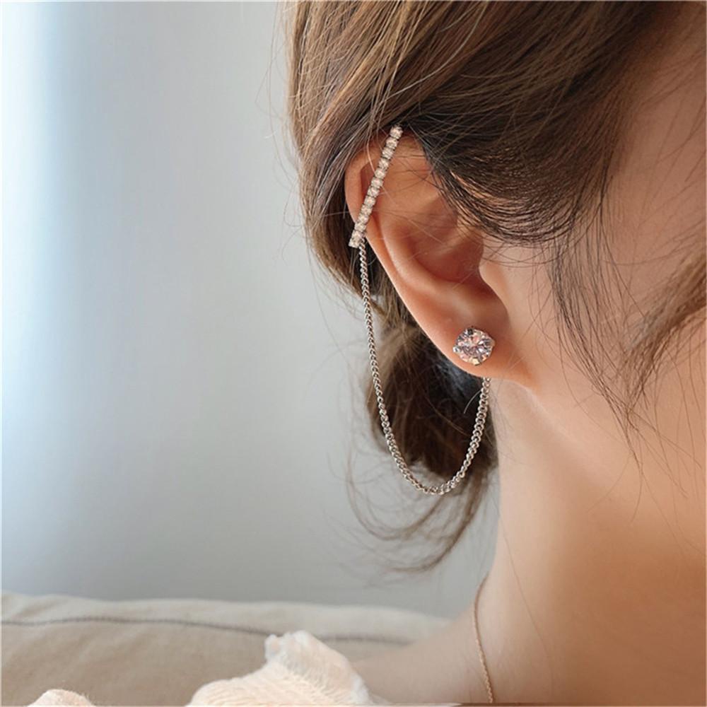 Lily Butterfly Klip Anting Hadiah Fashion Mutiara Alloy Ear Clip