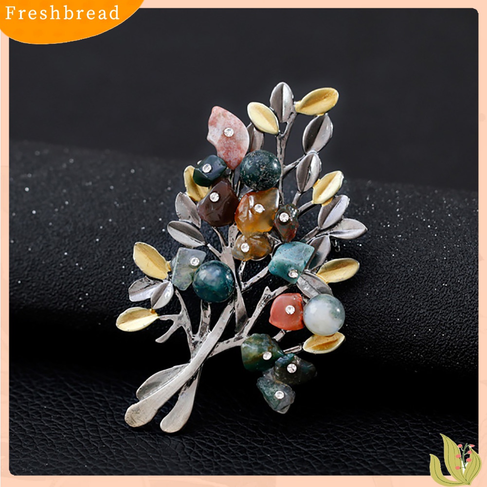 [ TERLARIS]Colorful Leaves Rhinestone Brooch Pin Shirt Decor Women Jewelry Party Gift