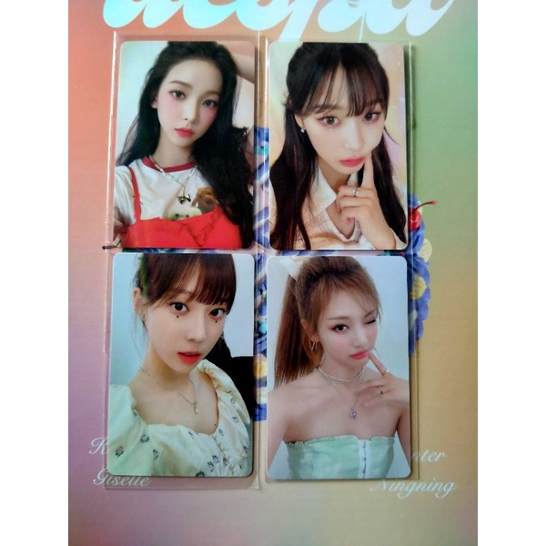[READY STOCK] SHARING SEASON'S GREETING 2022 AESPA PHOTOCARD PC KARINA GISELLE WINTER NINGNING SELFI