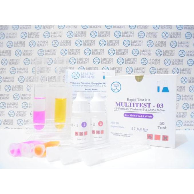 NEW Multitest Formaldehida, Methil Yellow & Rhodamin-B / Multi Test Kit