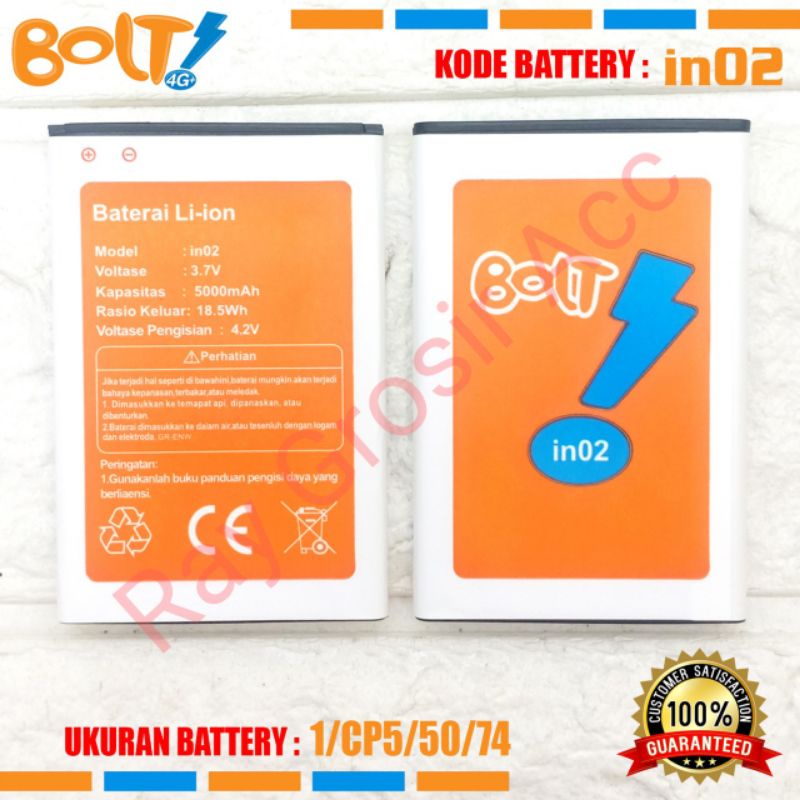 Baterai Original Bolt Aquila Slim Ultra LTE iN02 IN 02