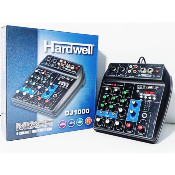 Mixer 4 channel Hardwell DJ-1000 DJ 1000 USB Bluetooth Efek