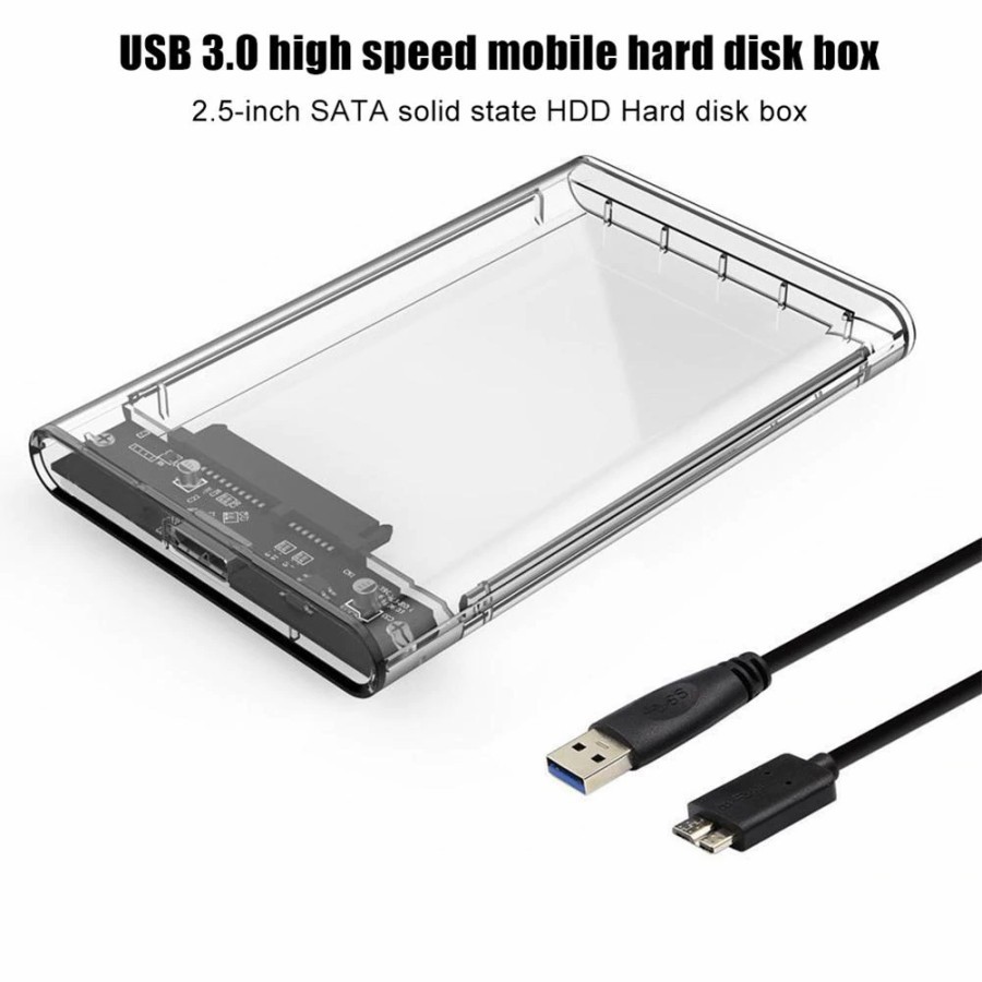 NA - Hdd Enclosure Tranparent 2.5 SATA Vivan External Usb 3.0 VSHD1